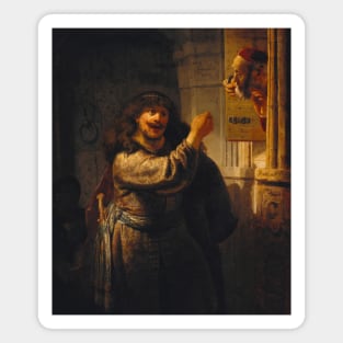 Samson Threatening His Father-In-Law by Rembrandt Magnet